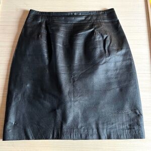 Bagatelle Black Leather Pencil Skirt Short Size 10